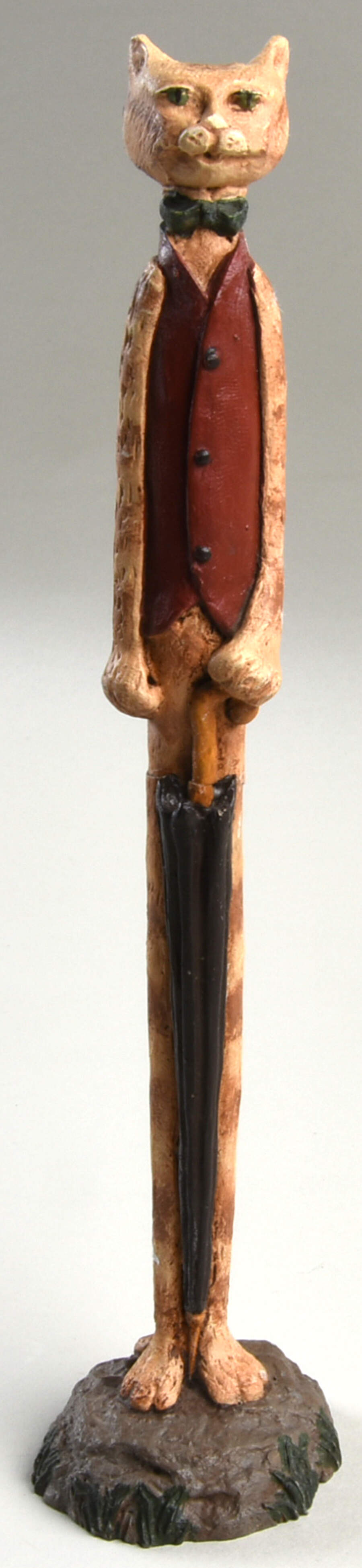 Pencil Cats Bow Tie, Red Vest, & Umbrella - No Box by Jim Shore-1