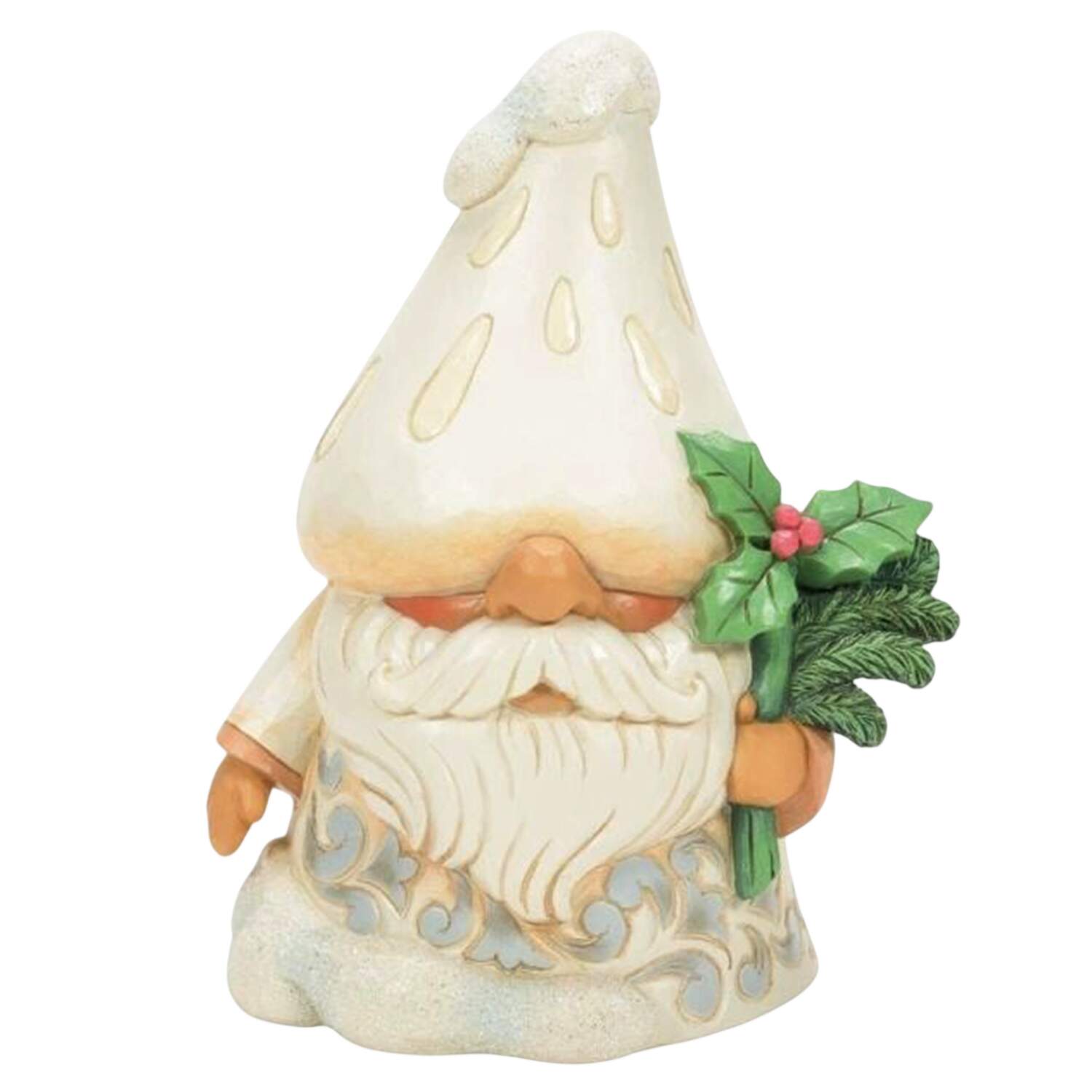 White Woodland Gnomes Winter's Fun-Guy - Boxed by Jim Shore-1