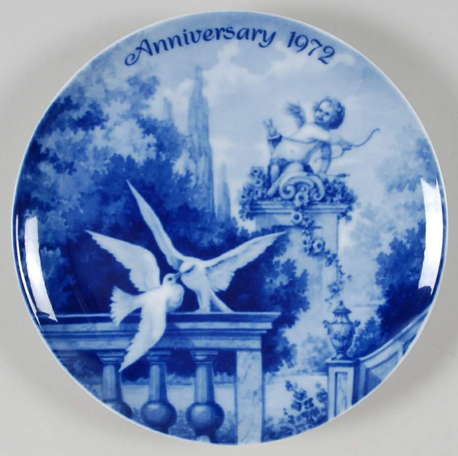 Anniversary Plate Love Birds - No Box by Kaiser-1
