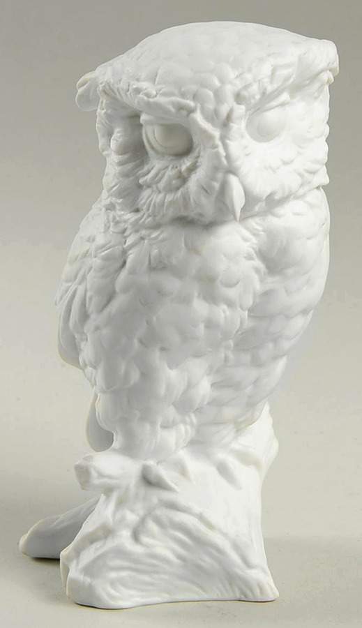 Birds Screech Owl-White Bisque - No Box by Kaiser-1