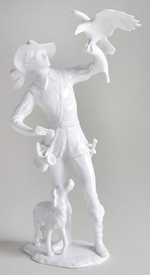 Old World Life Falconer (White Glaze) - Boxed by Kaiser-1
