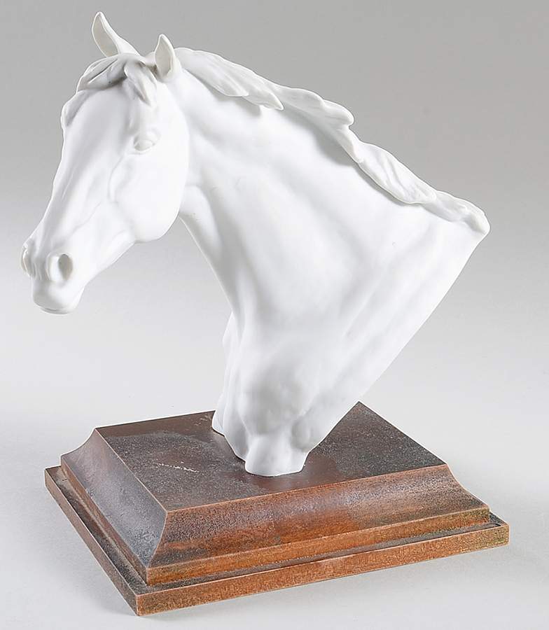 Horses Horse Head-Short Mane (White Bisque) - No Box by Kaiser-1