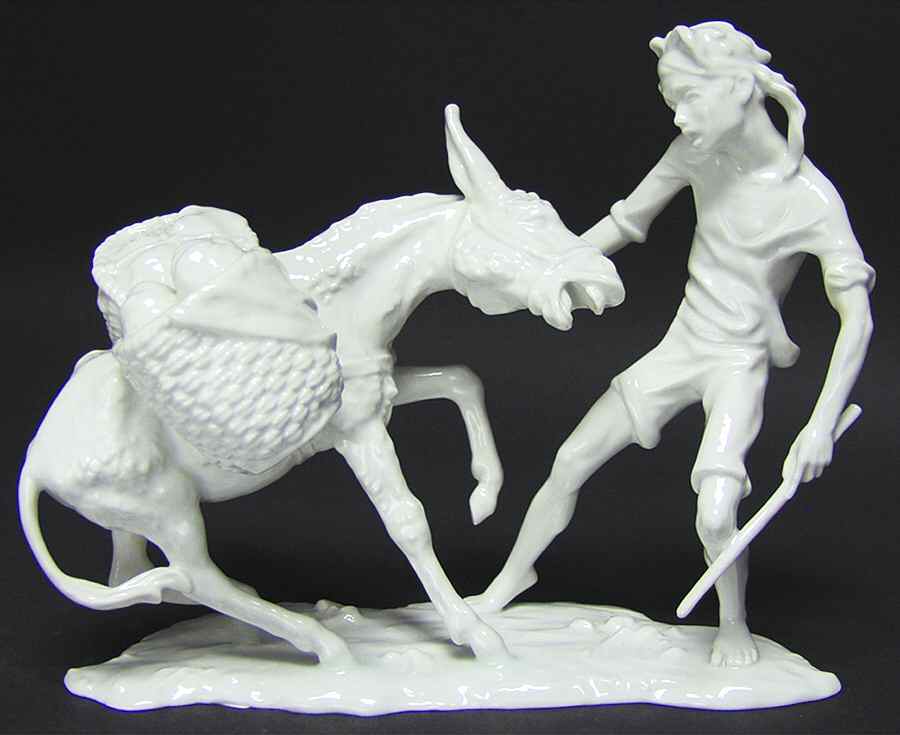 Horses Donkey Group-White Glaze - Boxed by Kaiser-1