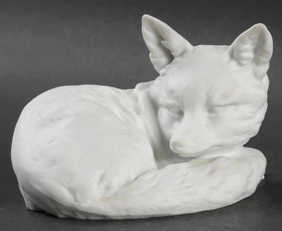 Wild Animals Lying Fox (White Bisque) - Boxed by Kaiser-1
