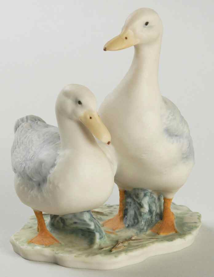 Birds Pair Of Ducks (Colored Bisque) - No Box by Kaiser-1