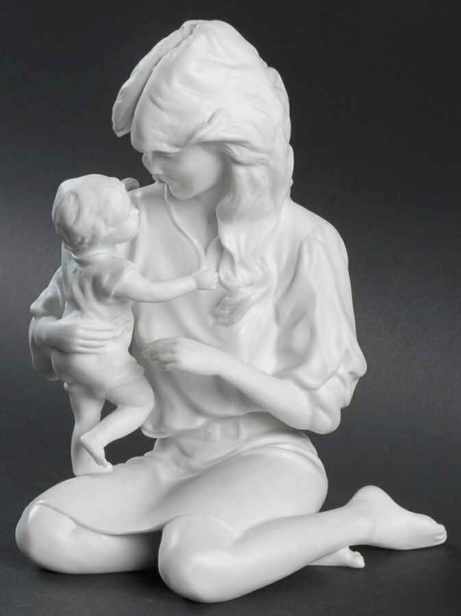 Family Mother & Child (White Bisque) - Boxed by Kaiser-1
