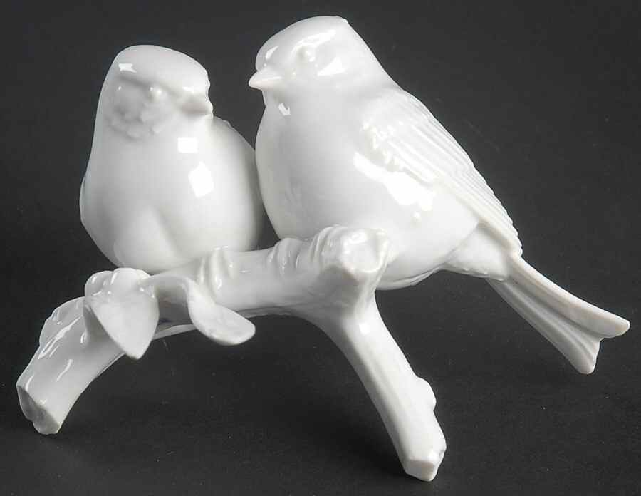 Birds Titmice Group (White Glaze) - No Box by Kaiser-1