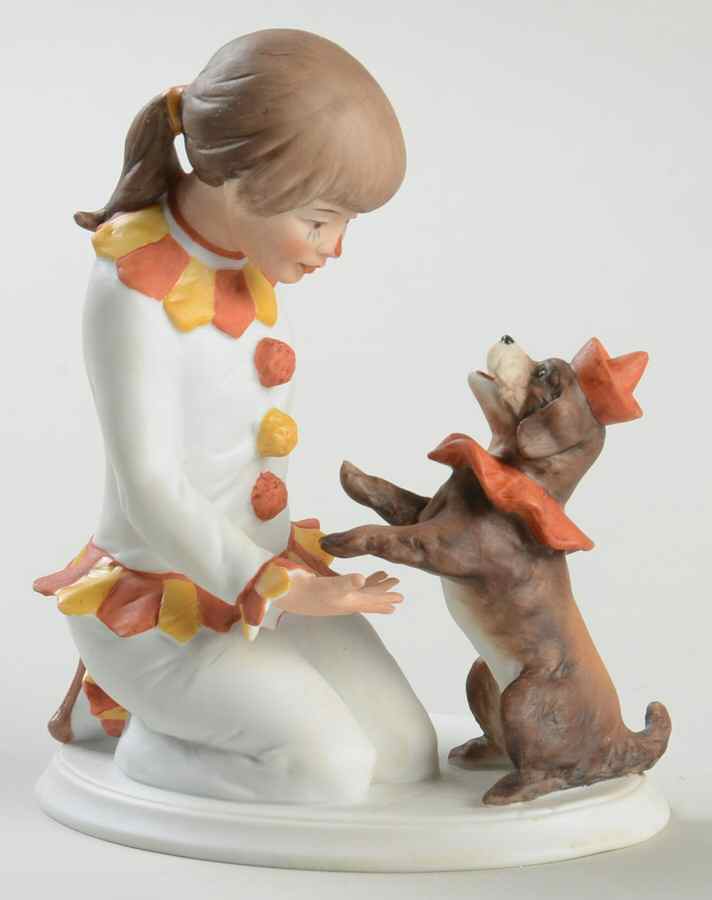 Child Clowns Girl Clown W/ Dog (Color Bisq) - Boxed by Kaiser-1