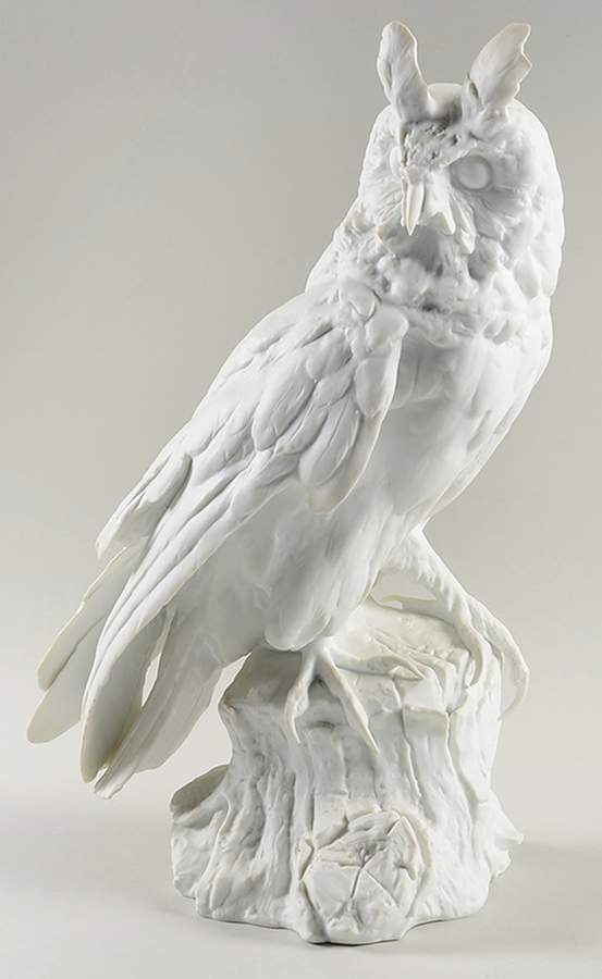 Birds Horned Owl Ii (White Bisque) - No Box by Kaiser-1