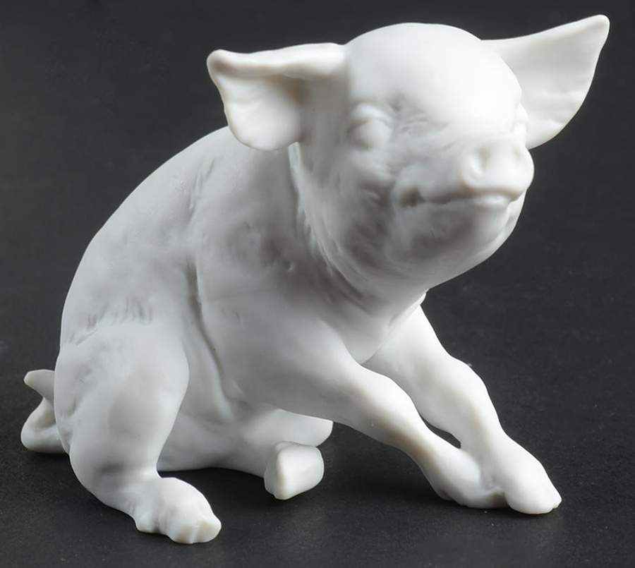 Farm Animals Piglet (White Bisque) - Boxed by Kaiser-1