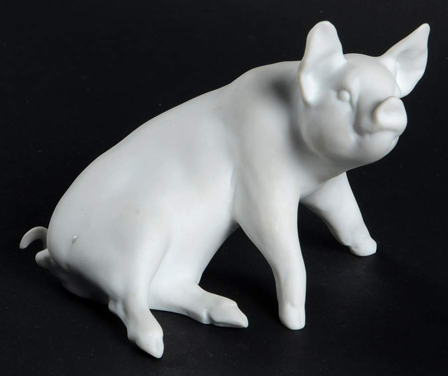 Farm Animals Piglet (White Bisque) - No Box by Kaiser-1