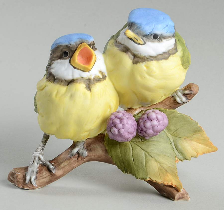 Birds Blue Tits-Pair (Color Bisque) - Boxed by Kaiser-1