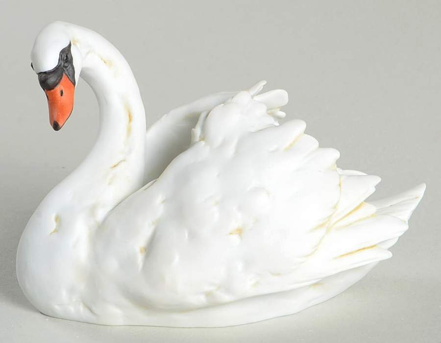 Birds Swan (Colored Bisque) - No Box by Kaiser-1