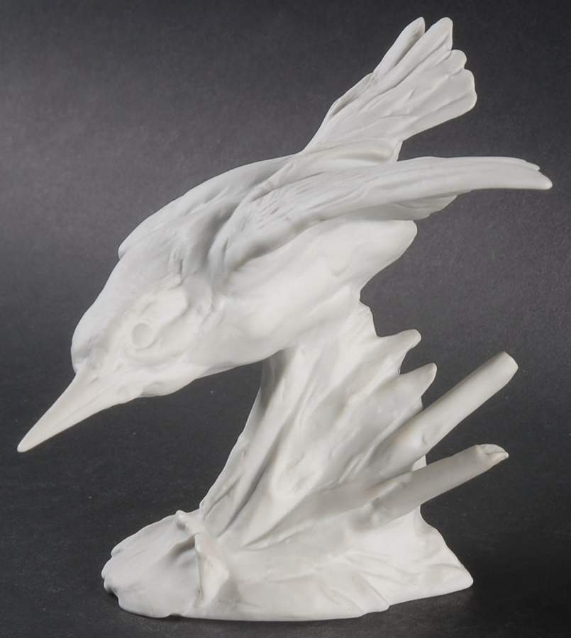 Birds Kingfisher-White Bisque - No Box 106a by Kaiser-1