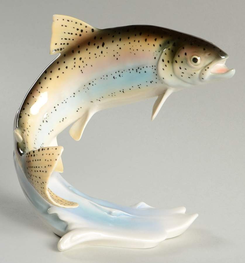 Fish Rainbow Trout (Color Glaze) - Boxed by Kaiser-1