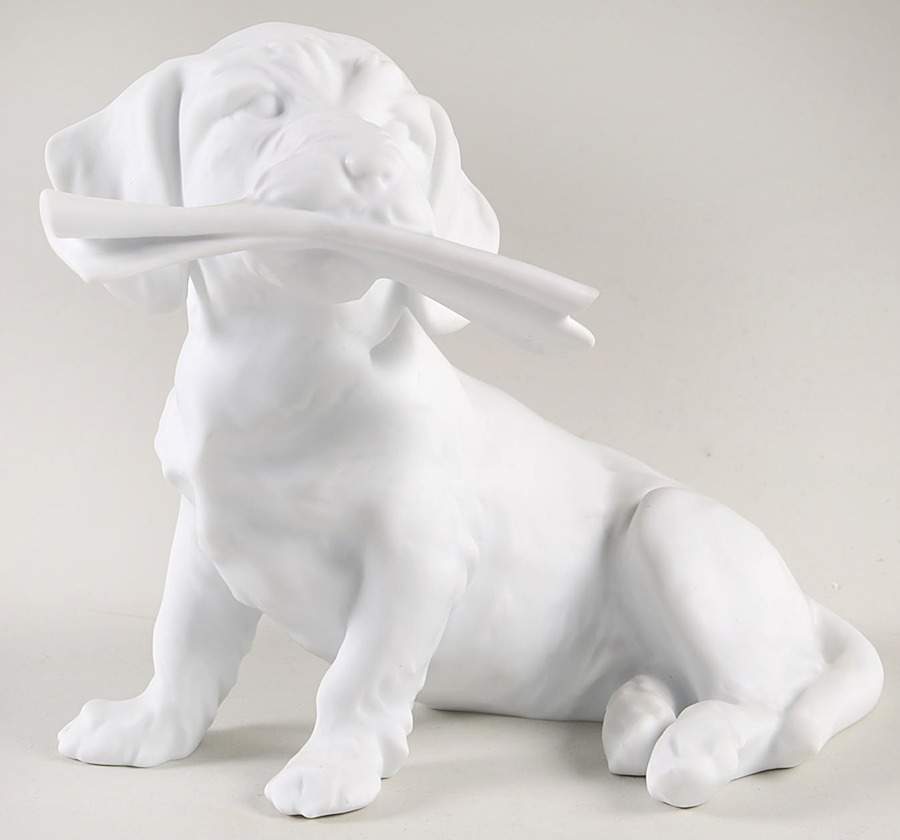 Dogs Alsation Puppy (White Bisque) - No Box by Kaiser-1