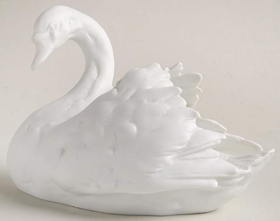 Birds Swan (White Bisque) - Boxed by Kaiser-1
