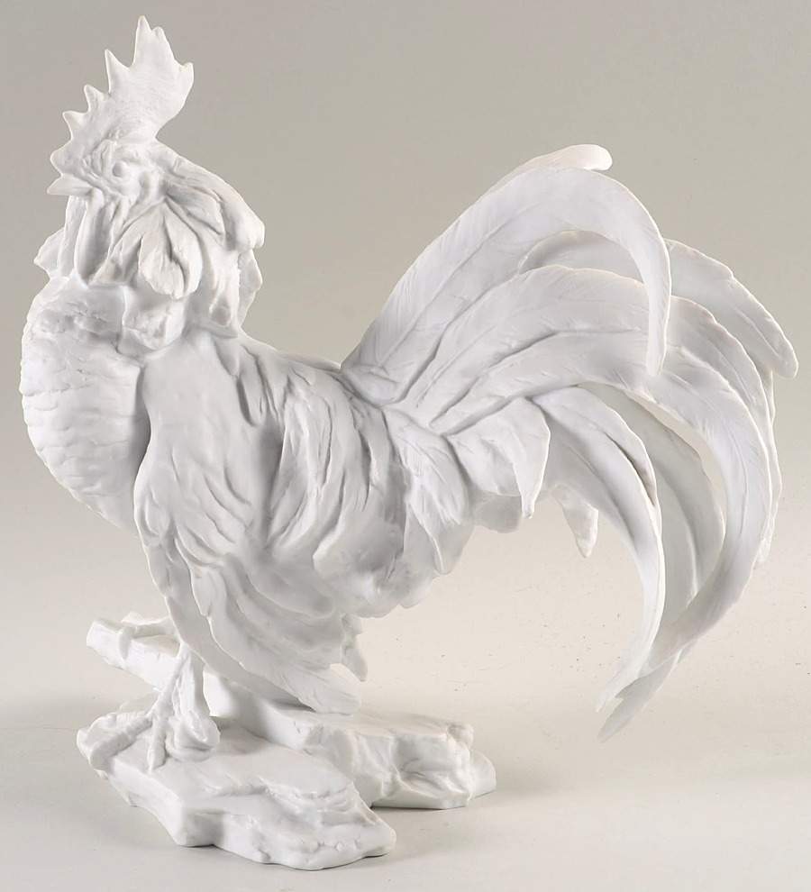 Farm Animals Rooster (White Bisque) - With Box by Kaiser-1