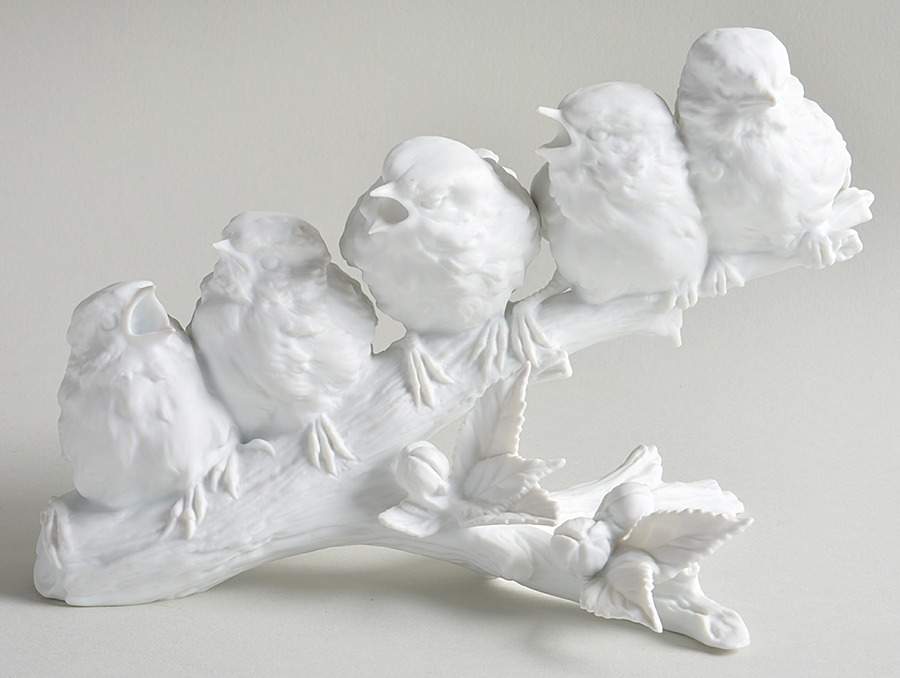 Birds Baby Titmice-White Bisque - Boxed by Kaiser-1