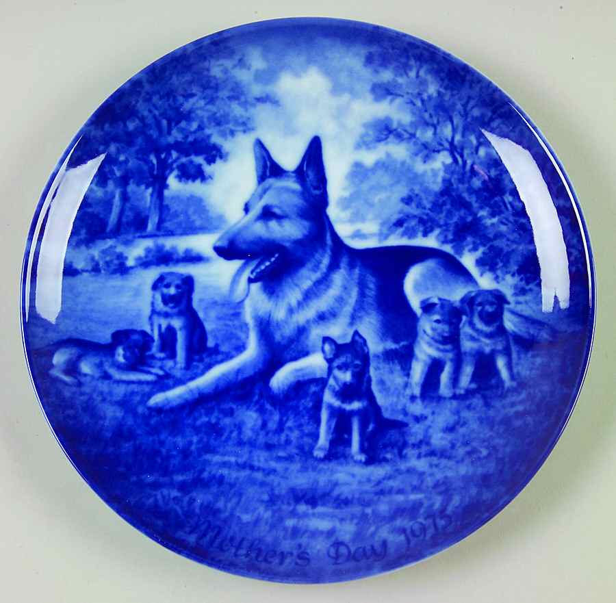 Mother's Day Plate German Shepherd With Pups - Boxed by Kaiser-1
