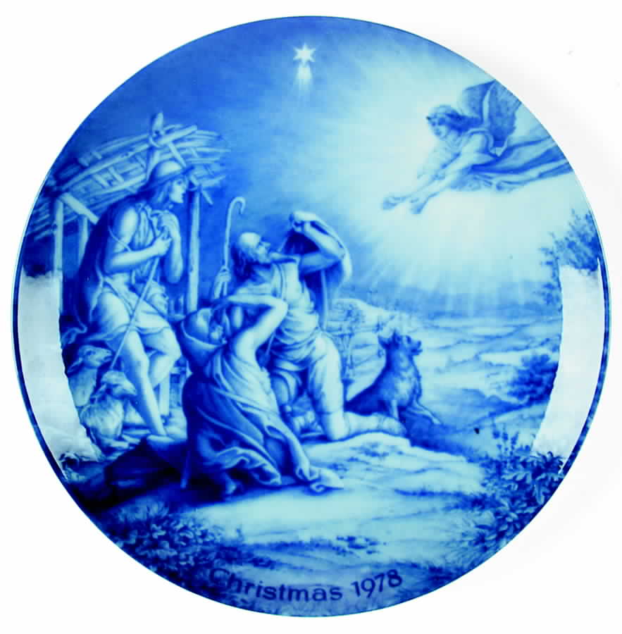 Kaiser Christmas Plate Shepherds In The Field - Boxed by Kaiser-1