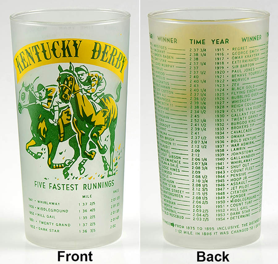 Kentucky Derby Official Glassware 1955 - 81st Running - No Box by Kentucky Derby-1