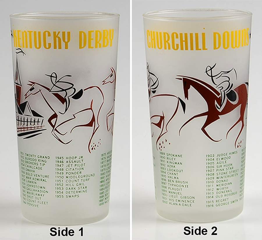 Kentucky Derby Official Glassware 1956 - 82nd Running - No Box by Kentucky Derby-1
