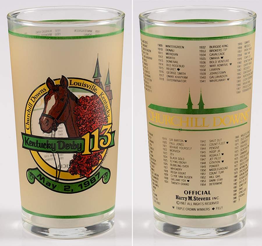 Kentucky Derby Official Glassware 1987 - 113th Running - No Box by Kentucky Derby-1