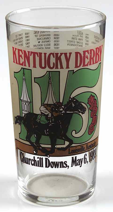 Kentucky Derby Official Glassware 1989 - 115th Running - No Box by Kentucky Derby-1