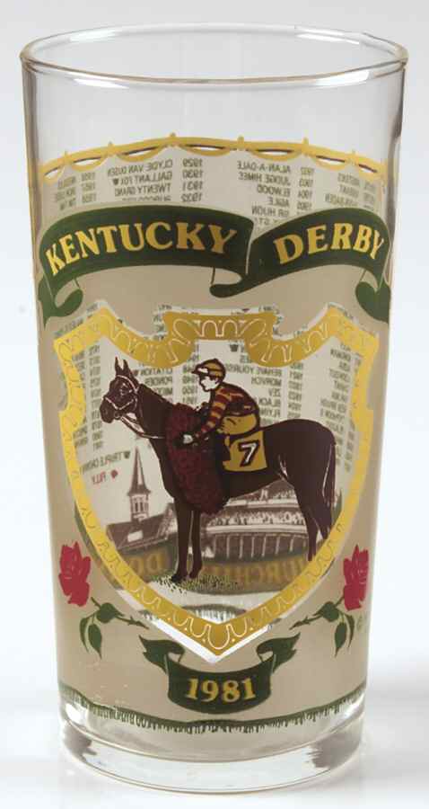 Kentucky Derby Official Glassware 1981-107th Running - No Box by Kentucky Derby-1