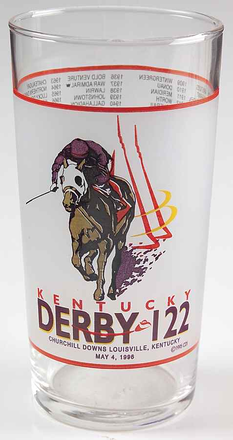 Kentucky Derby Official Glassware 1996 - 122nd Running - No Box by Kentucky Derby-1