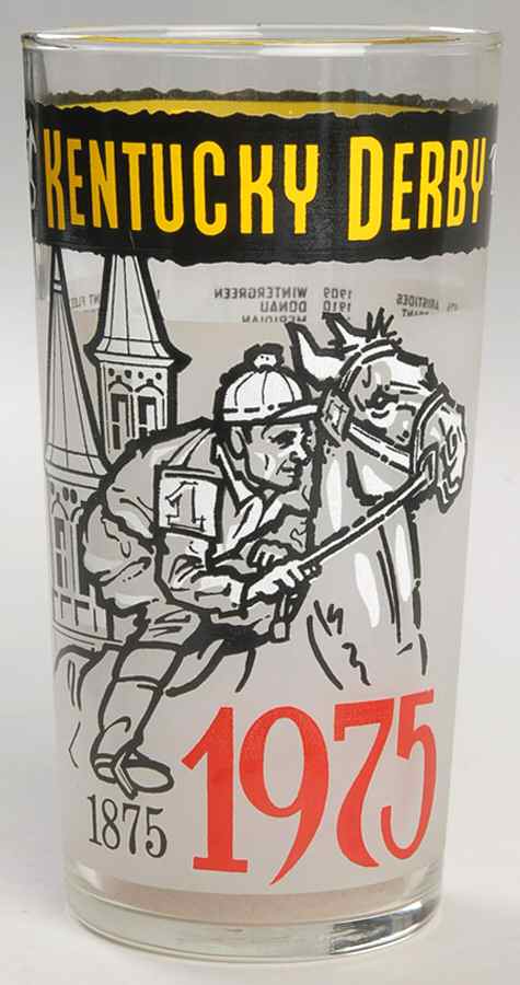 Kentucky Derby Official Glassware 1975-Centennial 101st Running - No Box by Kentucky Derby-1