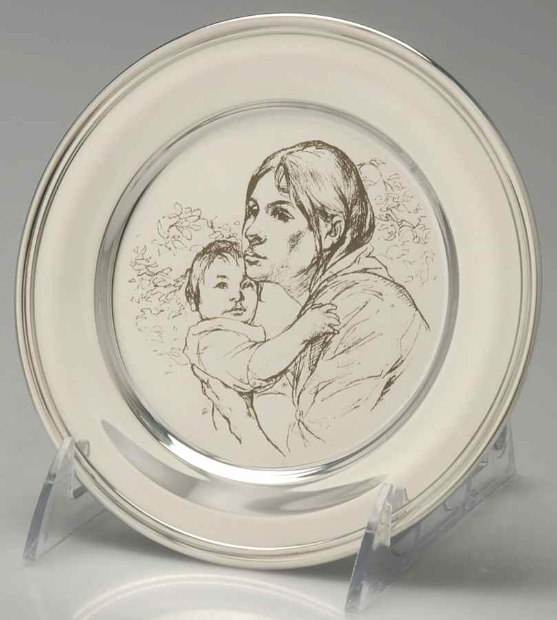Mother's Day Plate Mother & Child - With Box by Kirk Stieff-1