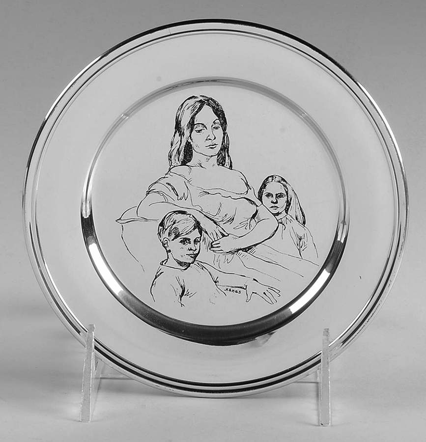 Mother's Day Plate Mother & Children - Boxed by Kirk Stieff-1