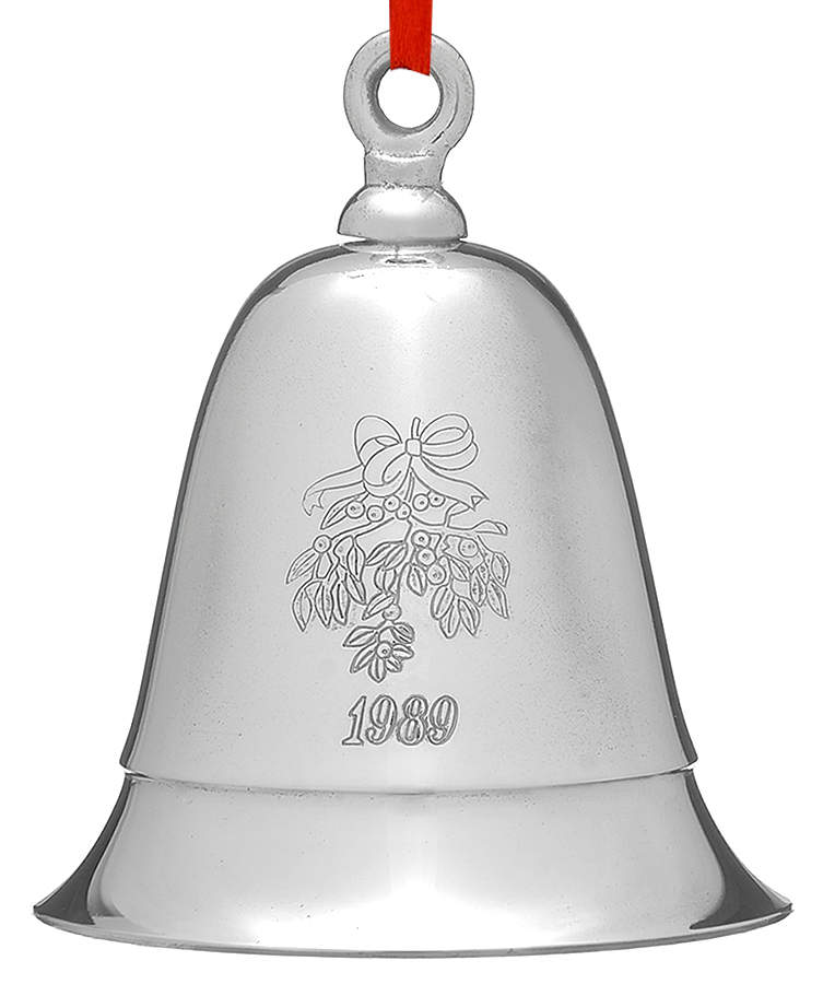 Musical-Annual Bell I Saw Mommy Kissing Santa Claus - Boxed by Kirk Stieff-1