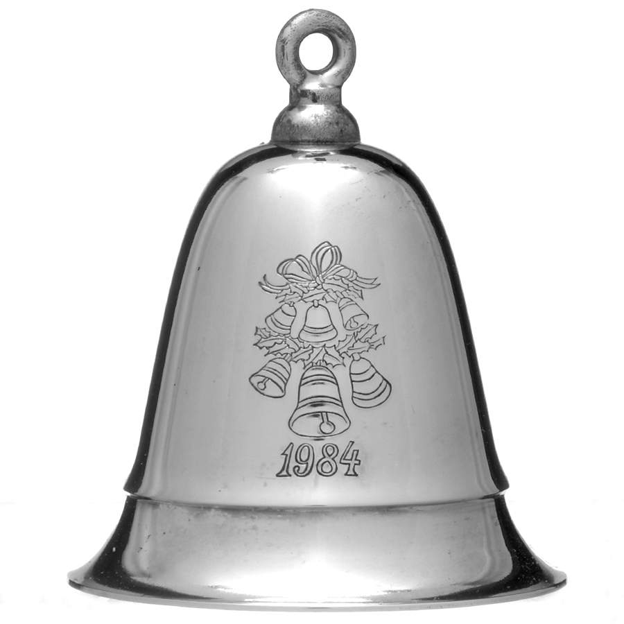 Musical-Annual Bell Silver Bells - No Box by Kirk Stieff-1