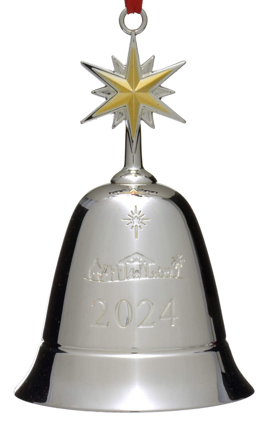 Musical-Annual Bell Star-Silent Night - Boxed by Kirk Stieff-1