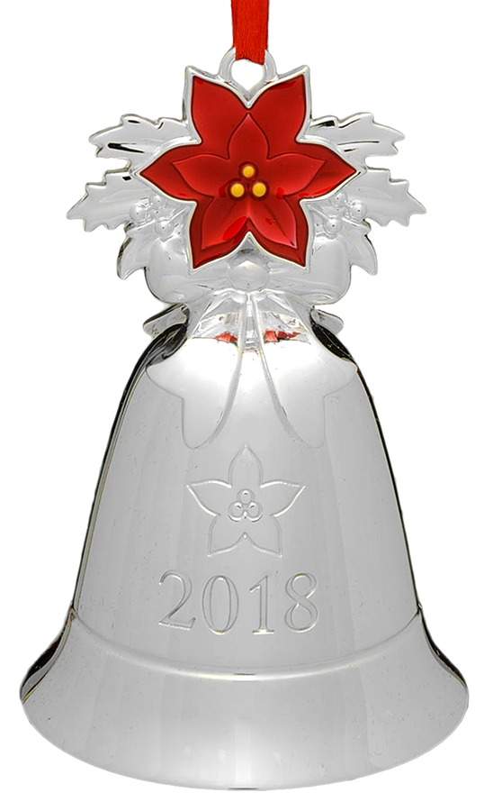 Musical-Annual Bell Poinsettia-We Wish You A Merry Christmas - No Box 42 by Kirk Stieff-1