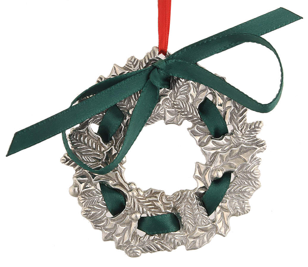 Christmas Ornament Wreath/Ribbon - Boxed by Kirk Stieff-1
