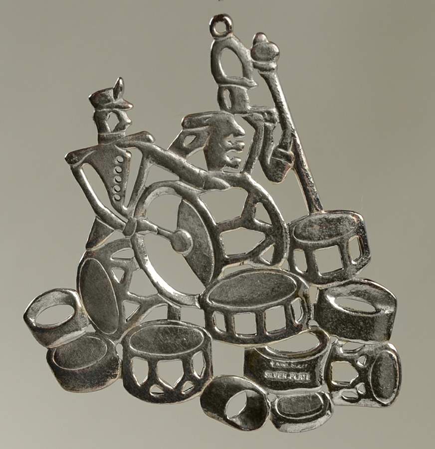 Twelve Days of Christmas 12 Drummers Drumming-Silverplate - Boxed by Kirk Stieff-1