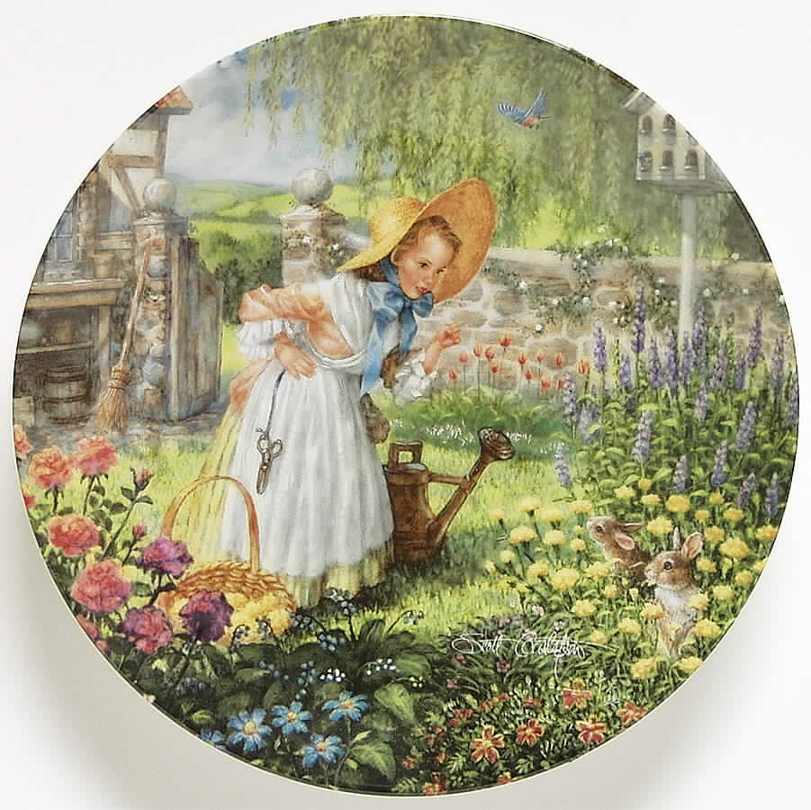 Classic Mother Goose Mary, Mary, Quite Contrary - No Box by Edwin Knowles-1
