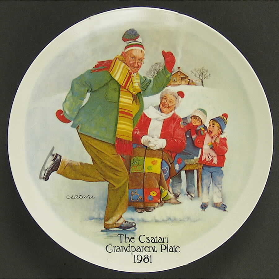 Csatari Grandparents Skating Lesson - Boxed by Edwin Knowles-1