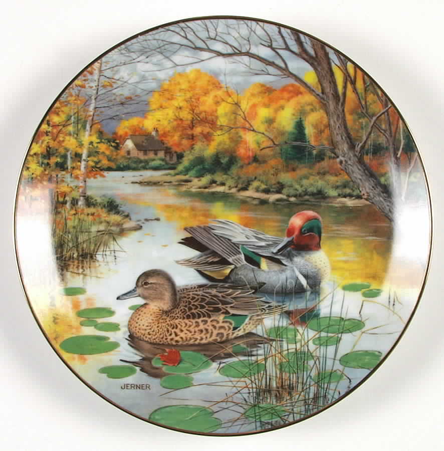Living with Nature-Jerner's Ducks The Green-Winged Teal - Boxed by Edwin Knowles-1