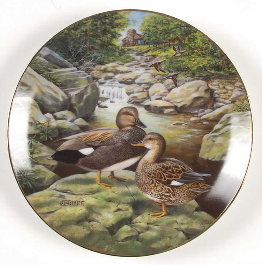 Living with Nature-Jerner's Ducks Gadwall - Boxed by Edwin Knowles-1