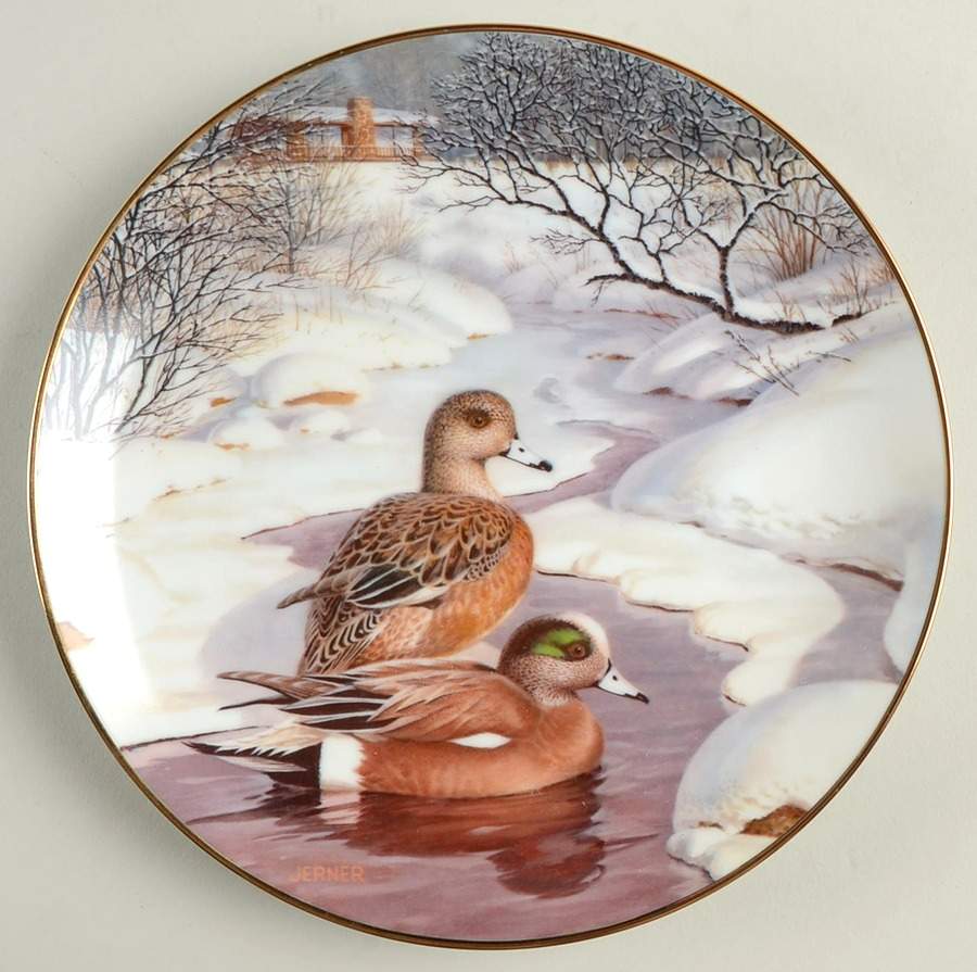 Living with Nature-Jerner's Ducks American Wigeon - Boxed by Edwin Knowles-1