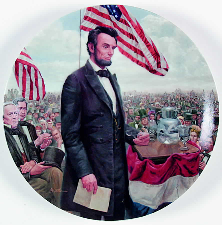 Lincoln Man of America The Gettysburg Address - No Box by Edwin Knowles-1