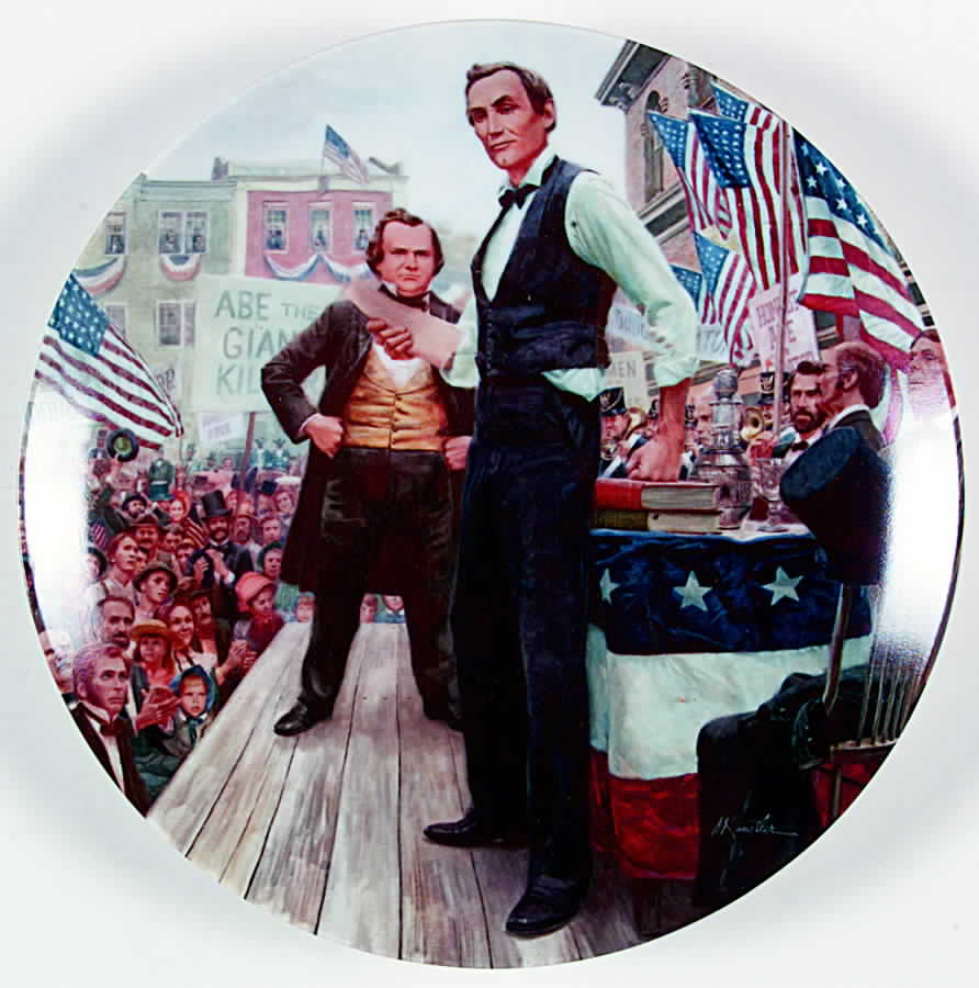 Lincoln Man of America The Lincoln-Douglas Debates - Boxed by Edwin Knowles-1