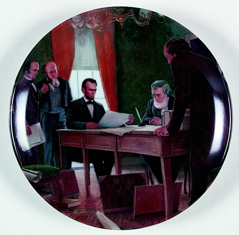 Lincoln Man of America Emancipation Proclamation - Boxed by Edwin Knowles-1
