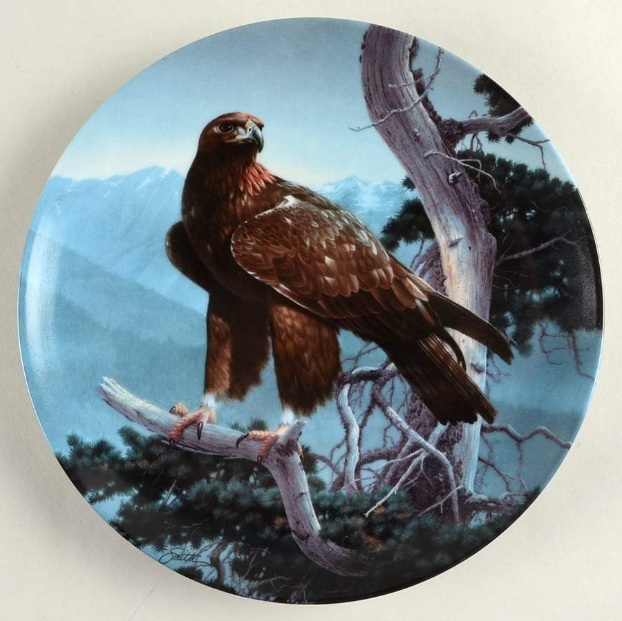 Majestic Birds of North America The Golden Eagle - Boxed by Edwin Knowles-1