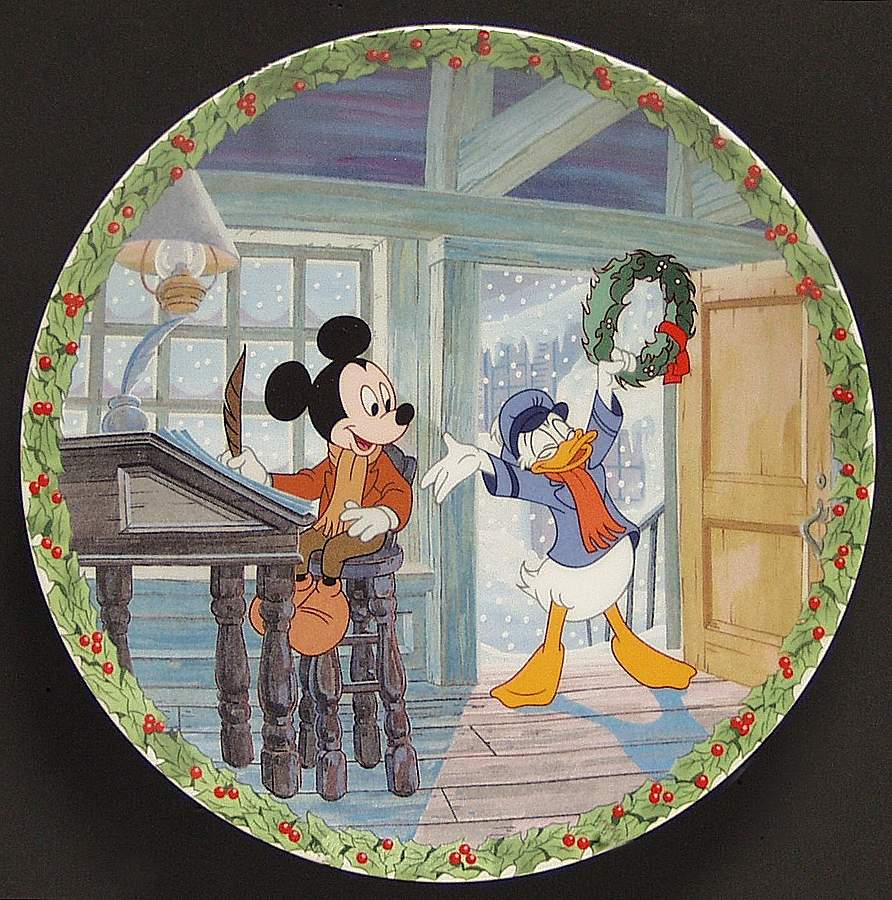 Mickeys Christmas Carol Yuletide Greetings - No Box by Edwin Knowles-1